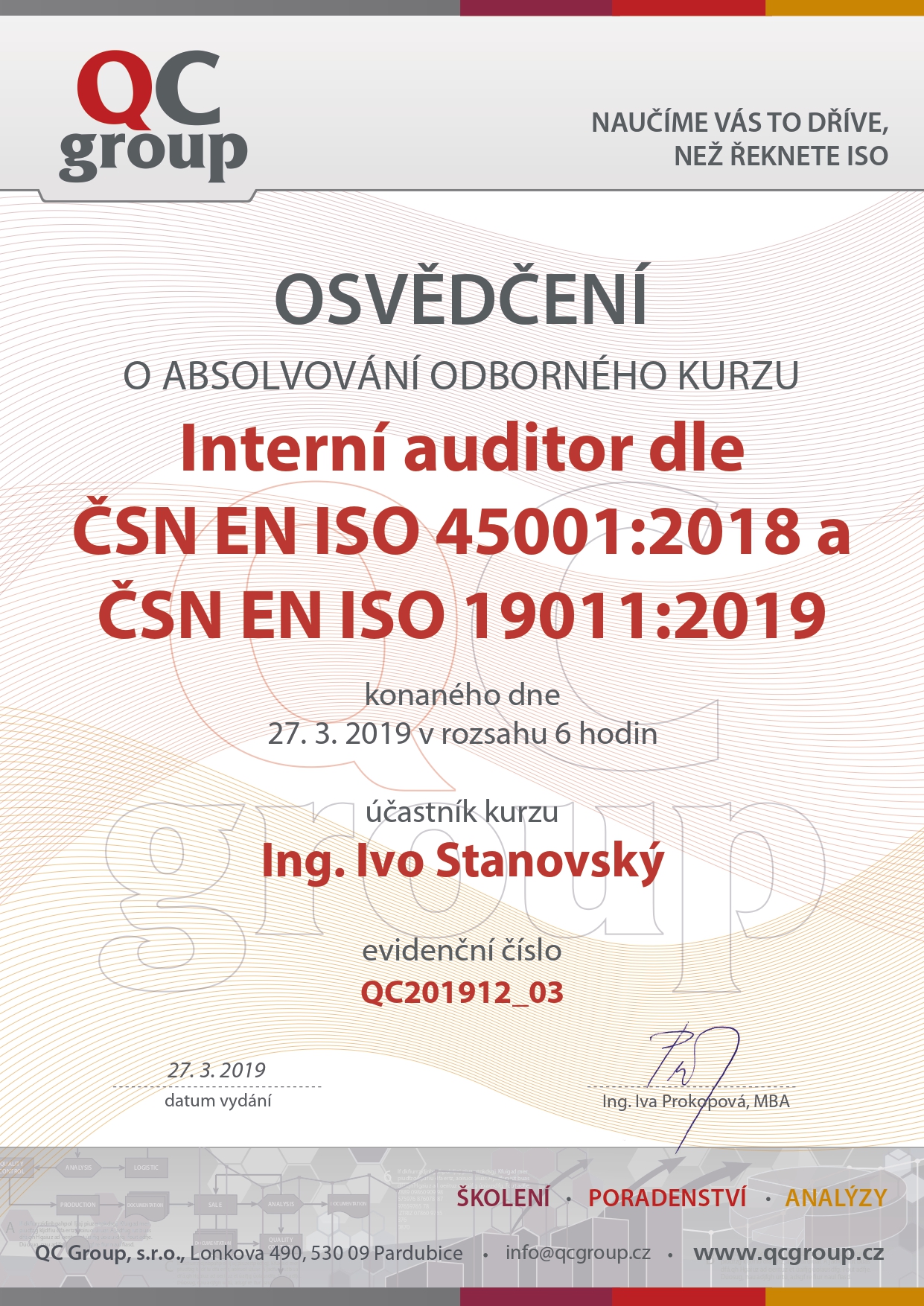 Osvědčení 2
